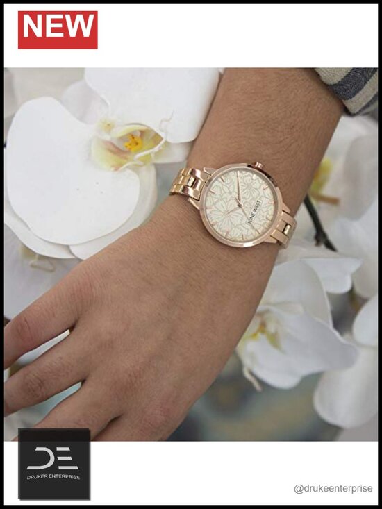 Floral Dial Bracelet Watch with Mineral Crystal Japanese Quartz Movement main image 4